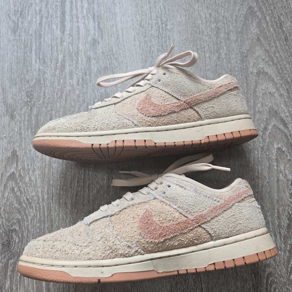 Nike Dunk Low Sanddrift Amber Brown Shaggy Suede Sneakers Wmns 8